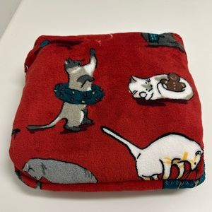 Vera Bradley Fleece Blanket/pillow NWT Christmas Cats